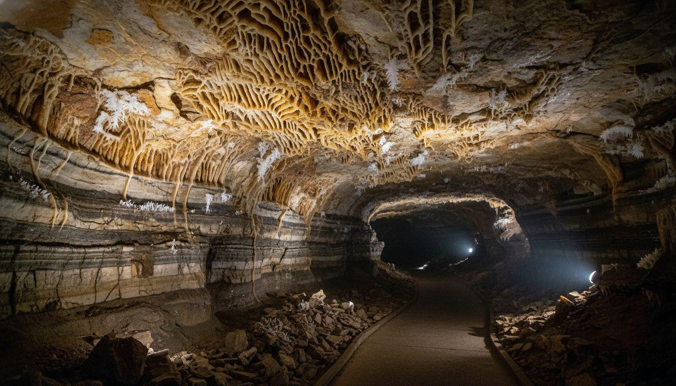 These caves where calcite crystals catch soft light 400 feet beneath Mount Rushmore
