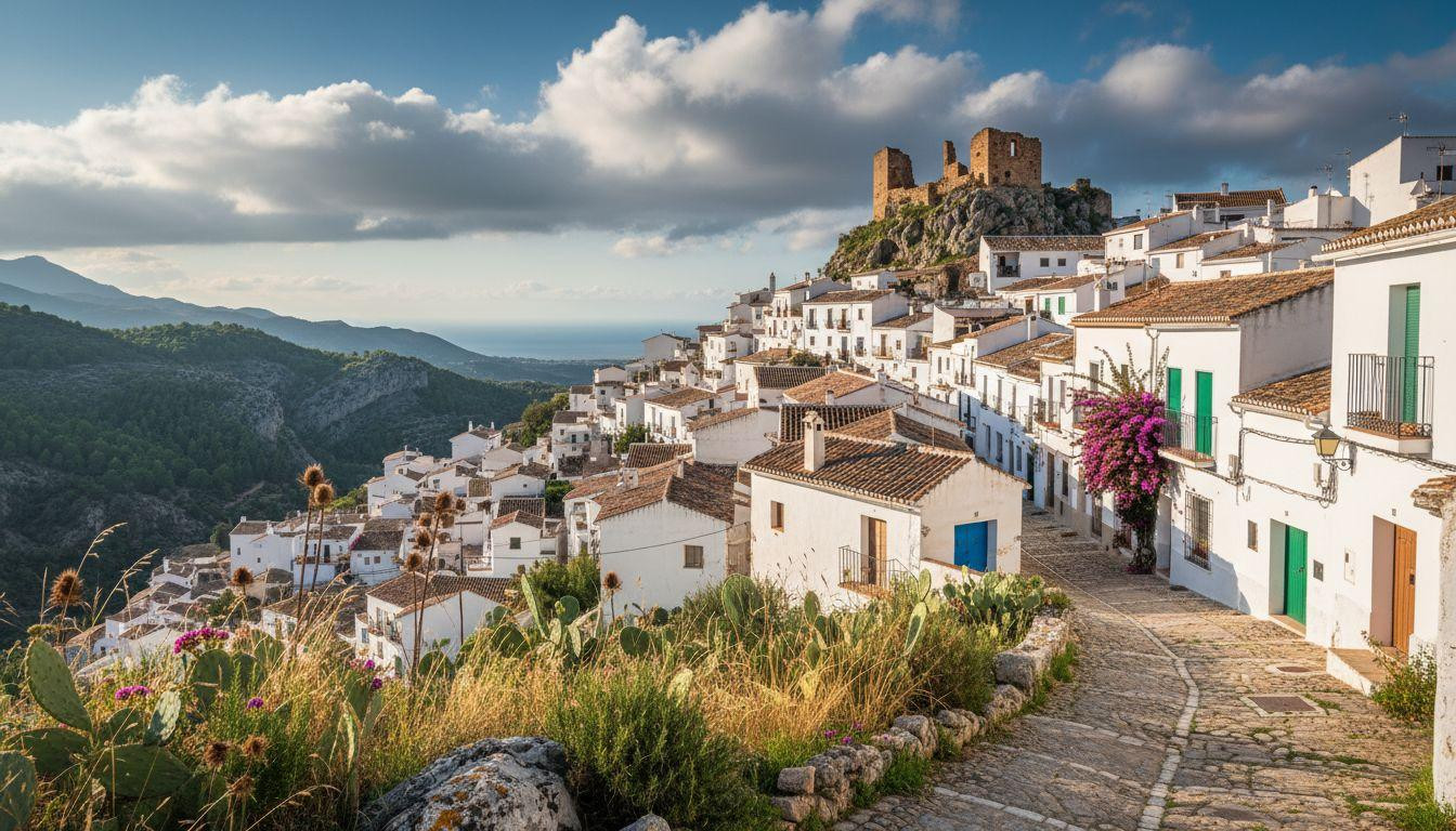 This village where whitewashed walls catch morning light above the Mediterranean seven miles distant