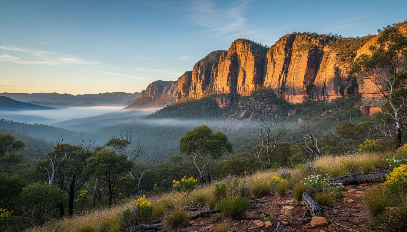 This park where ancient handprints rest in stone shelters beneath sandstone peaks