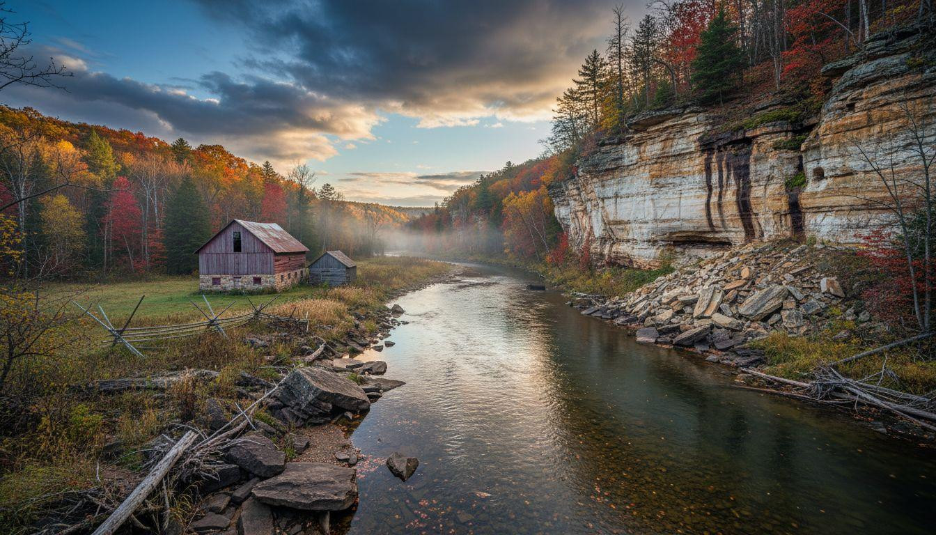 This 10,000 square mile valley where glaciers turned away and rivers carved 600 foot bluffs 60 miles from Madison
