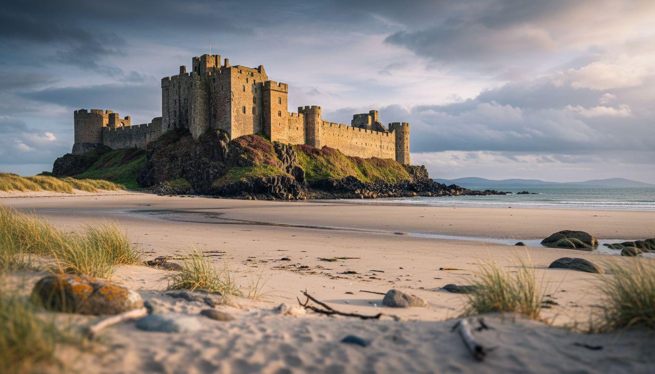 This castle where 1400 years of history rises 150 feet above the North Sea without Dover's crowds