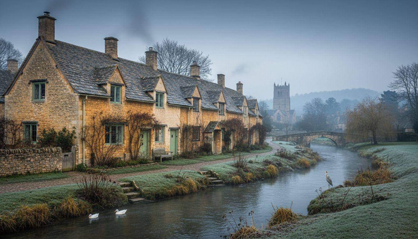 Forget summer Bibury, this November window has honey stone tranquility and 70% fewer crowds