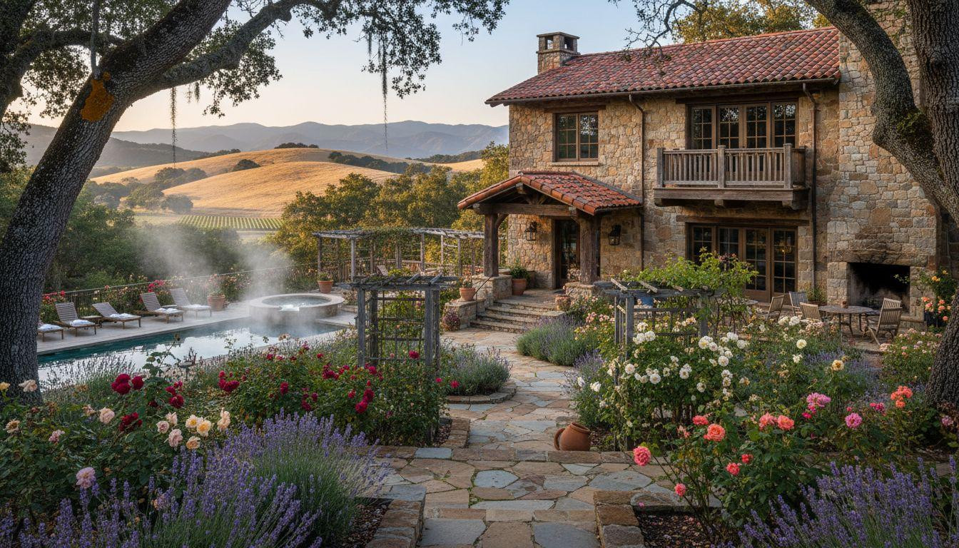 This private 20 acre estate where European spa tradition meets mineral springs 75 miles from San Francisco