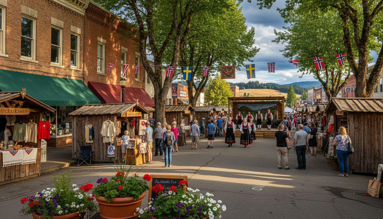 This Oregon town of 6,000 where 100,000 visitors arrive each August for accordion music and authentic Nordic folk traditions