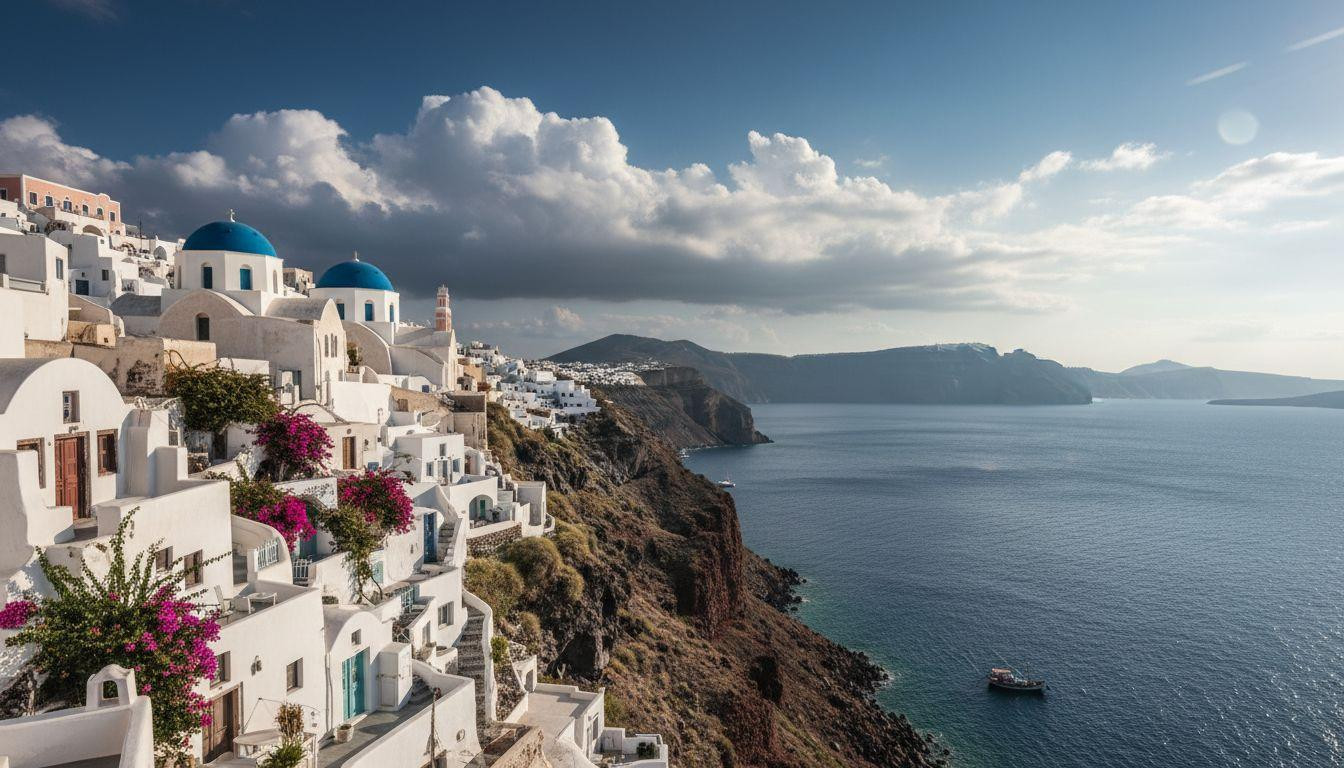 This Greek island where blue domed churches and caldera sunsets create the world's most photogenic wedding backdrops