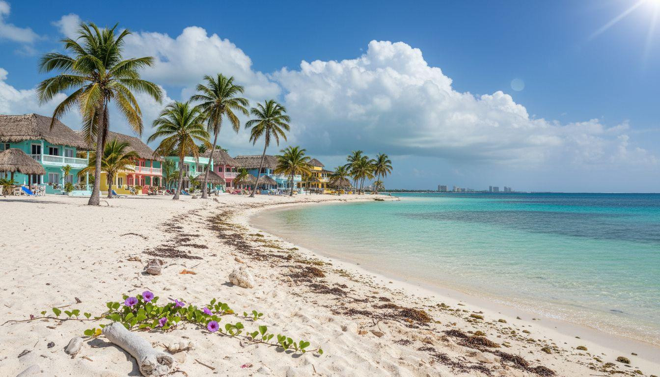 Forget Cancún where 30 million tourists fight for resort beach access, this 20 minute ferry island has clearer water and costs nothing to visit