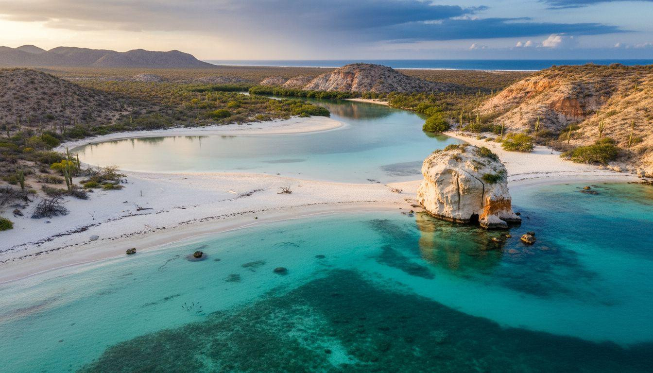 This Mexico bay where 400 meter walks cross ankle deep water that never reaches your waist