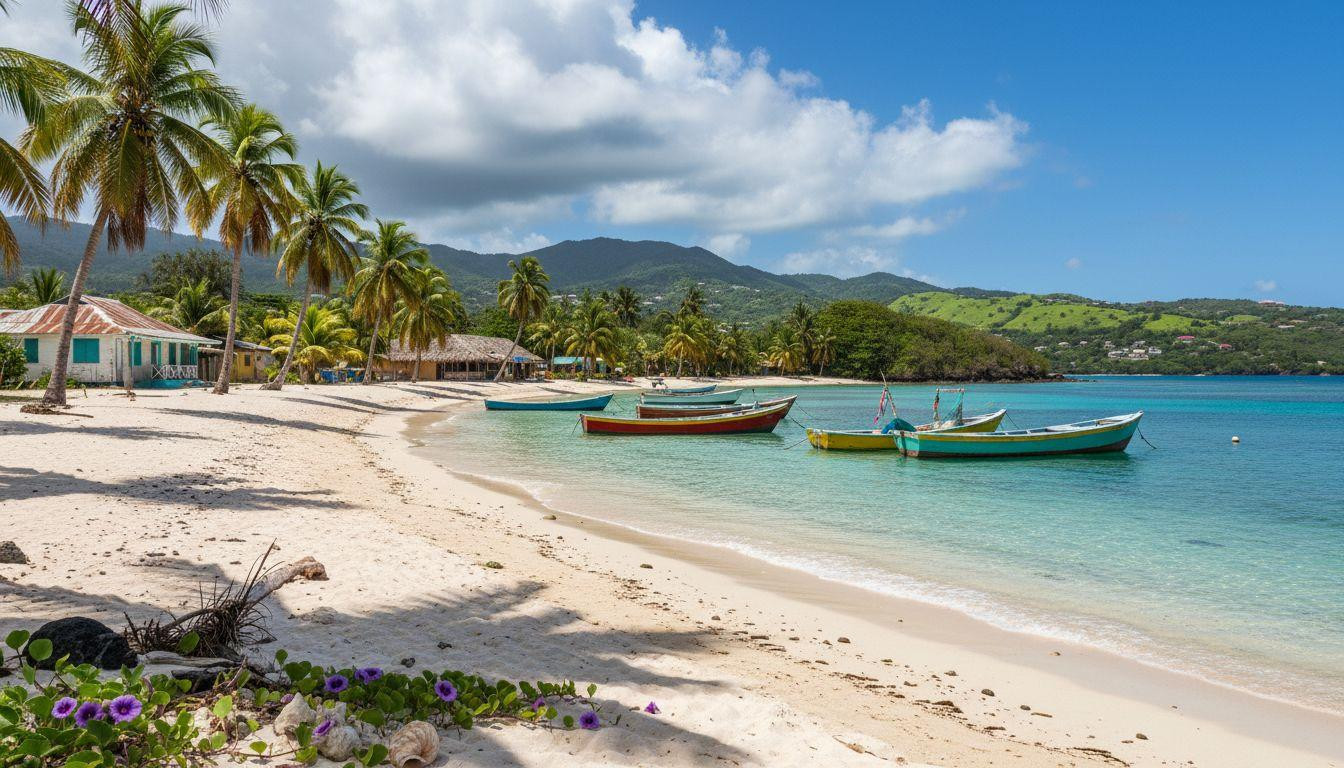Better than Barbados where hotels cost 0 nightly and beaches crowd with cruise passengers, this Bequia bay has turquoise calm water for half the price
