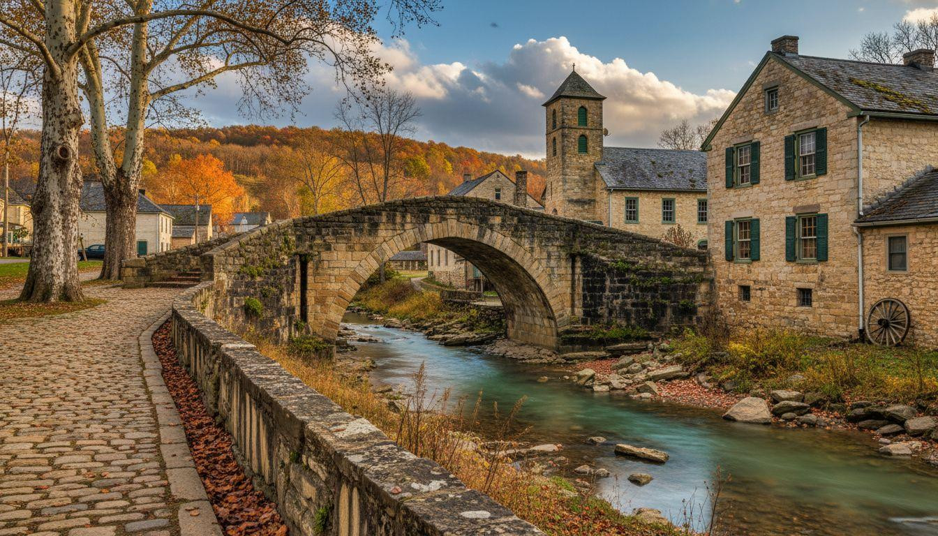 Limestone lanes unchanged since 1852 where 148 villagers guard German America 50 minutes from St Louis