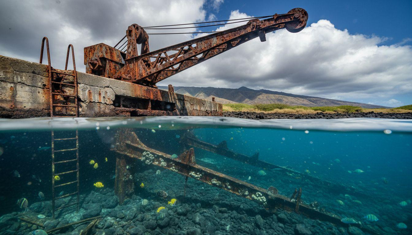 Nine shore snorkel sites where rusted cranes and sunken ships rest in crystal water