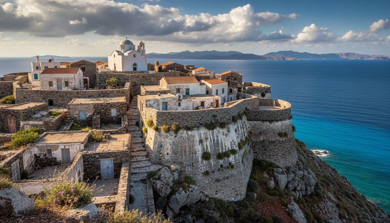 Forget Santorini where hotels cost 0 and Sikinos guards medieval cliff lanes for