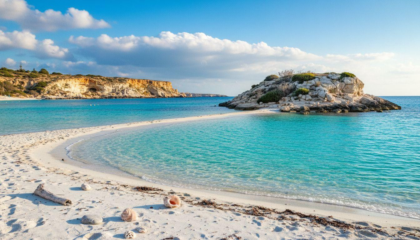 This shallow lagoon lets you wade to a private island in December