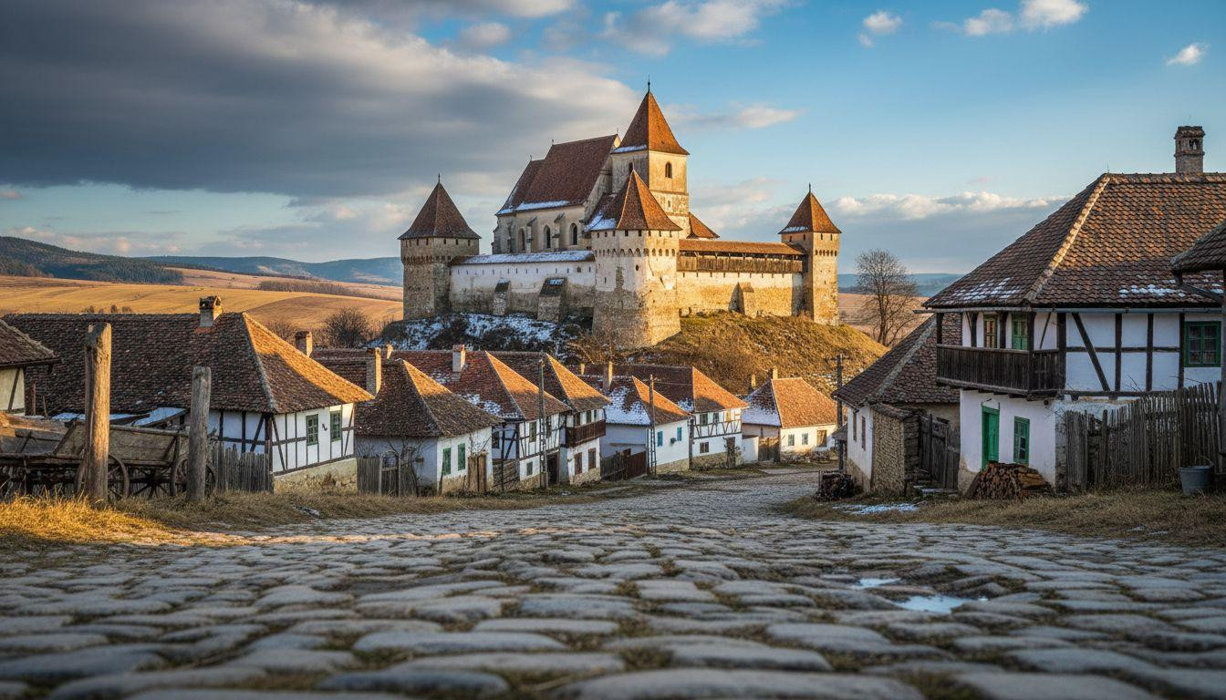 Better than Hallstatt where 10,000 tourists crush cobblestone and Viscri's Saxon church stays quiet for half
