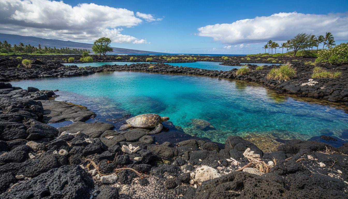 This Big Island bay shifts from warm ocean to cold springs as you swim