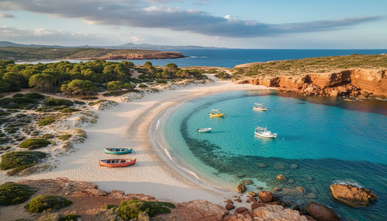 Eight coves where Formentera's turquoise water stays quiet while Ibiza parties