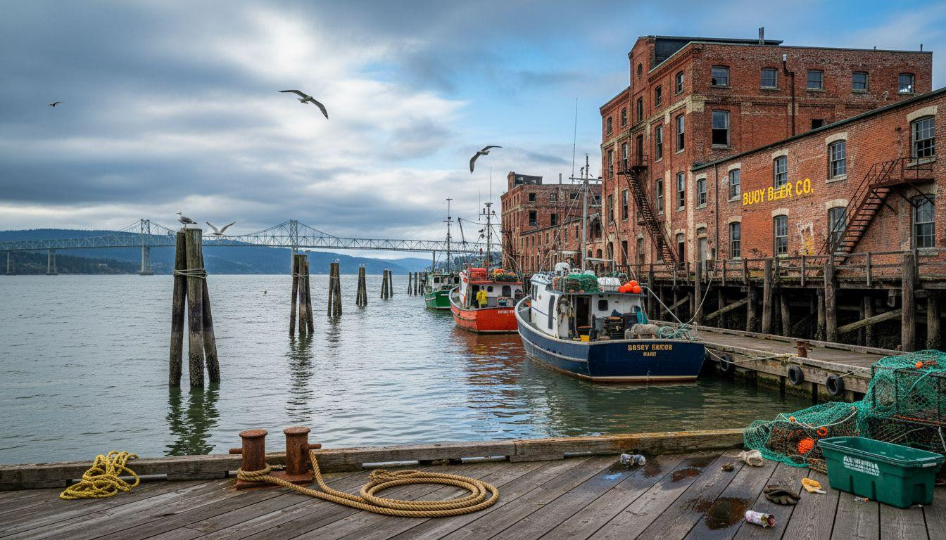Forget Cannon Beach where parking costs  and Astoria's working waterfront stays real for fishermen