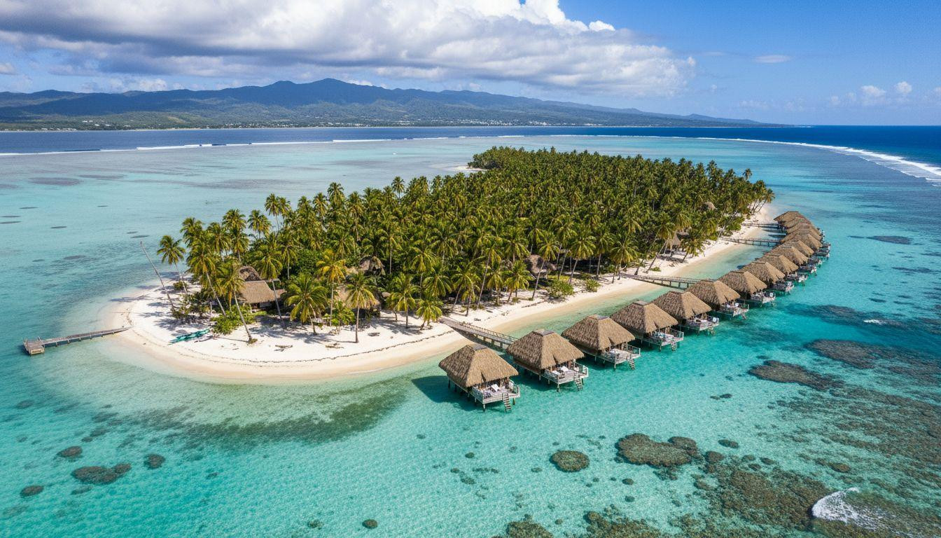This island floats 20 minutes from a real city with water clearer than Bora Bora