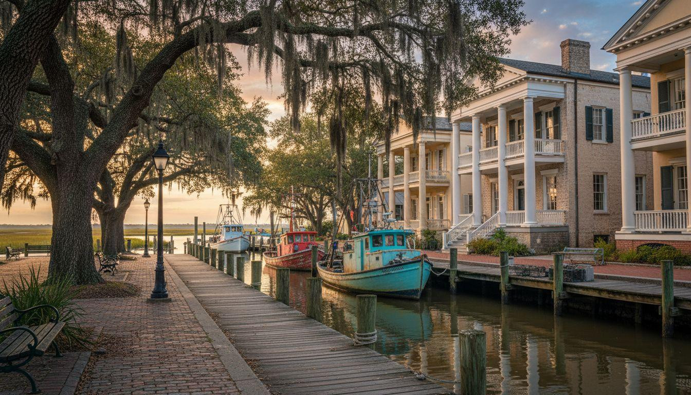 Better than Charleston where hotels cost $300 and Beaufort keeps shrimpers docking at dawn