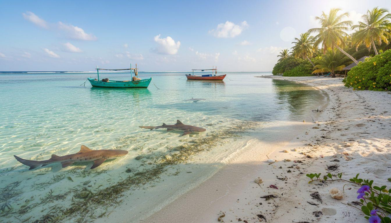 This Maldives lagoon lets you wade through nurse sharks in knee-deep turquoise water