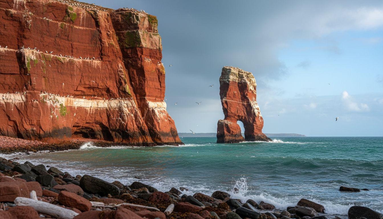 This German island carved red cliffs where Atlantic winds sculpt ancient stone
