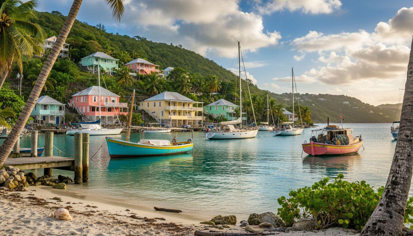 This Caribbean island refused cruise ships where 5000 residents keep harbor glass calm
