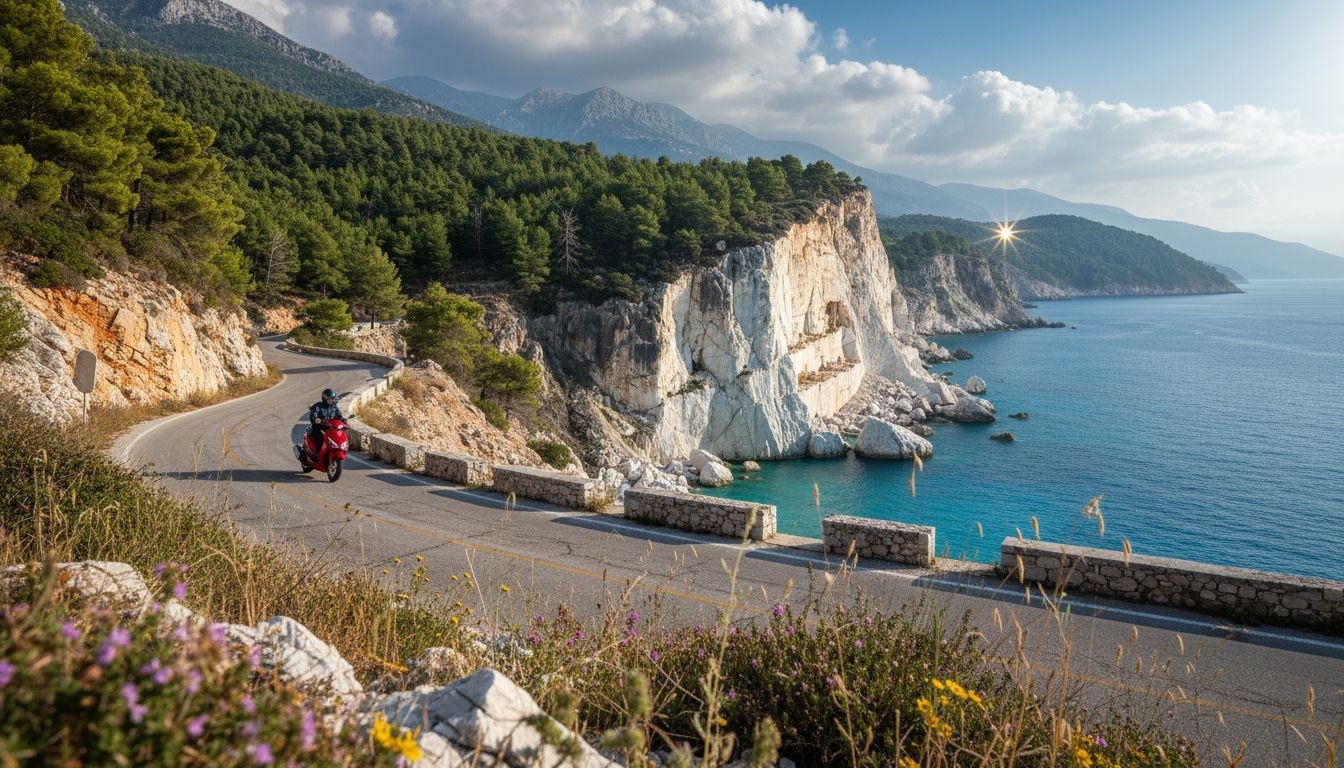 This Greek island unlocks 62 miles of coastal freedom for daily scooter rentals