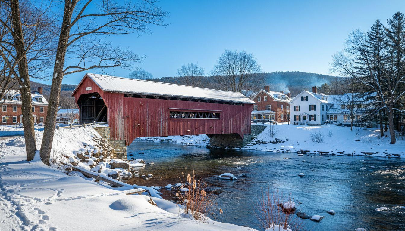 Better than Stowe where resorts charge 0 and Woodstock keeps covered bridge calm for 0