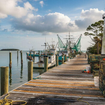 Forget Destin where 8 million tourists crowd beaches and Carrabelle keeps working harbors quiet for $80
