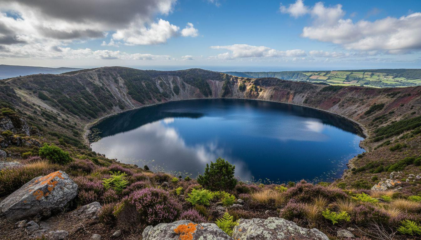 10 Flores Island moments where volcanic crater lakes reflect clouds above Atlantic silence