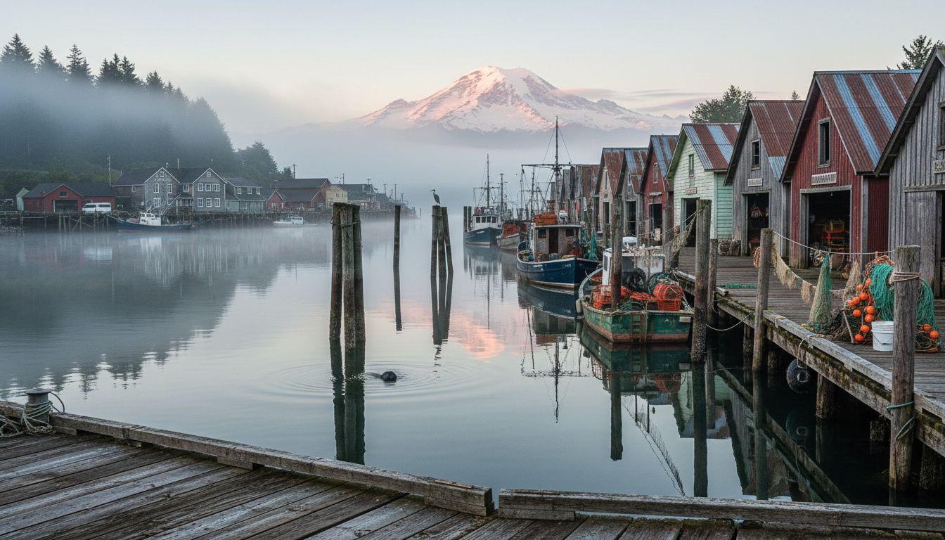 6 Gig Harbor mornings where fog wraps working fishing docks 40 minutes from Seattle