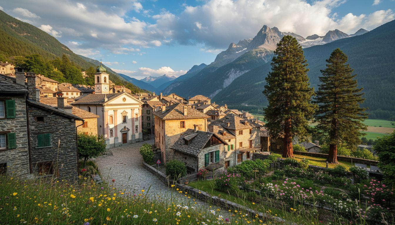 Golden baroque palaces rise above turquoise glacier streams where 320 souls guard 800 years of Alpine silence