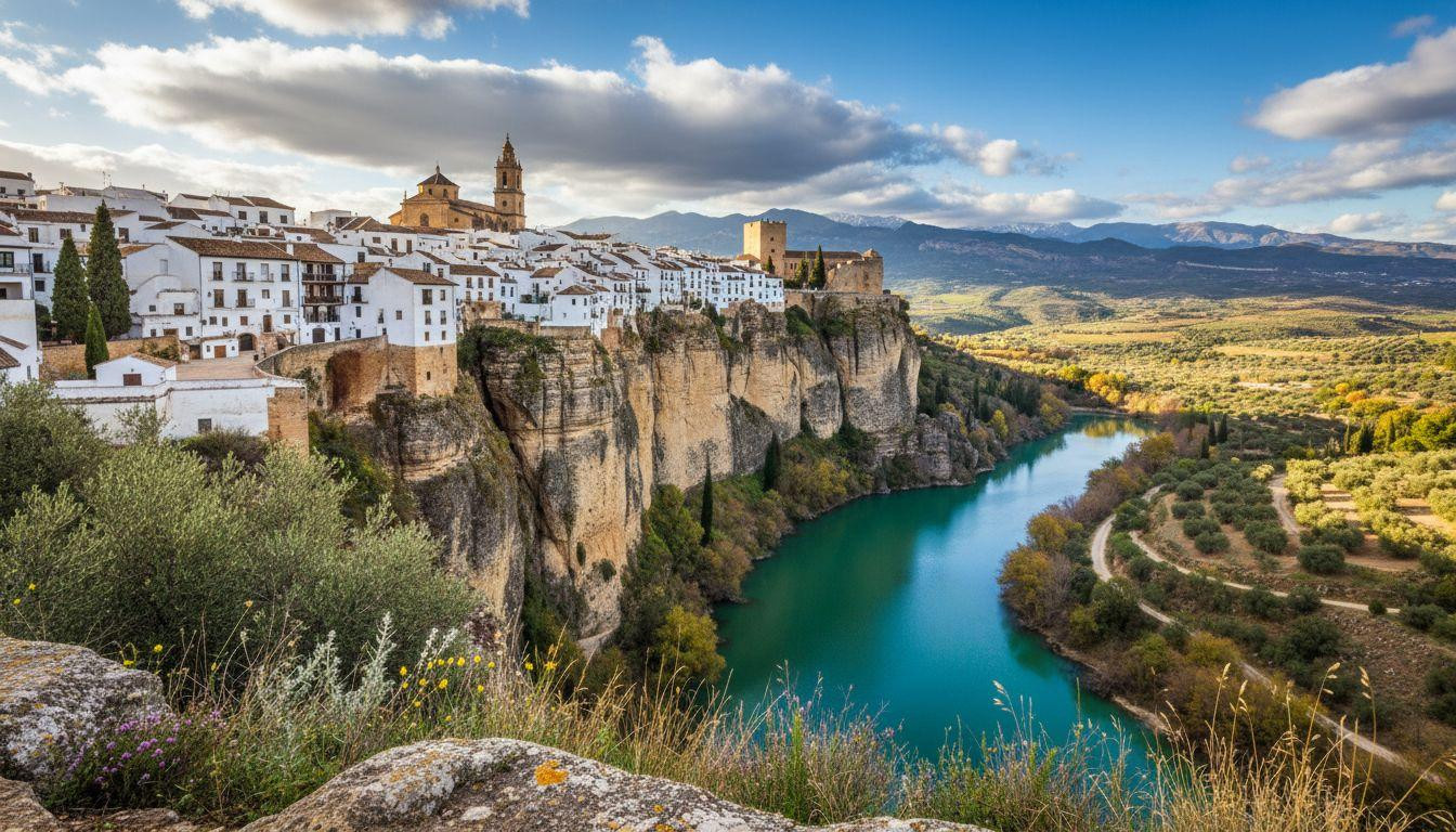 This Spanish cliff village rises 328 feet above a turquoise river where 250,000 miss it yearly