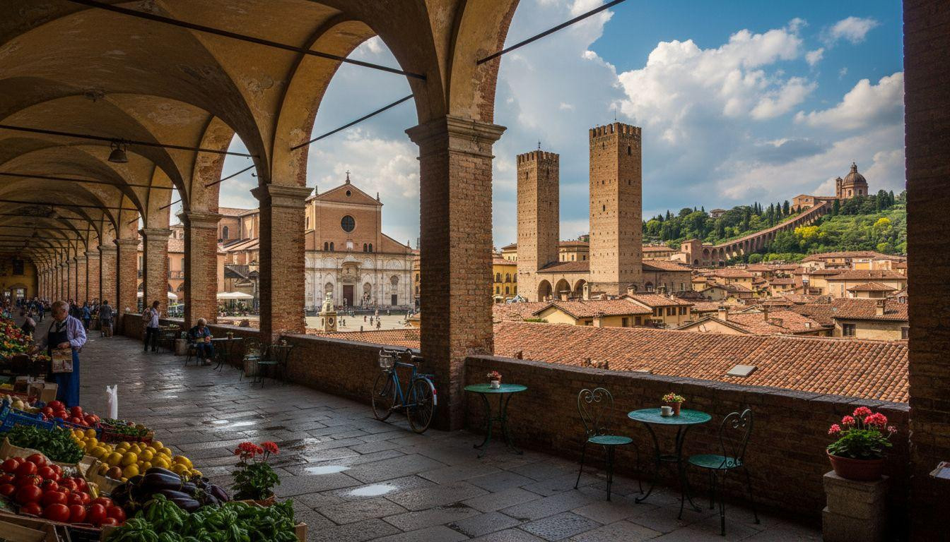 Better than Florence where hotels cost 0 and Bologna keeps food capital porticos authentic for 0