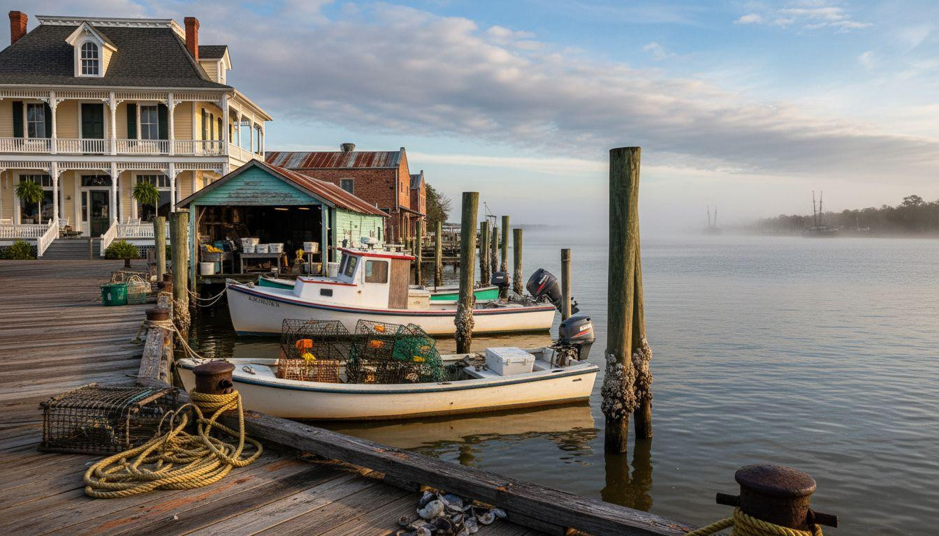 This oyster bay town where morning fog reveals Victorian docks unchanged since 1907