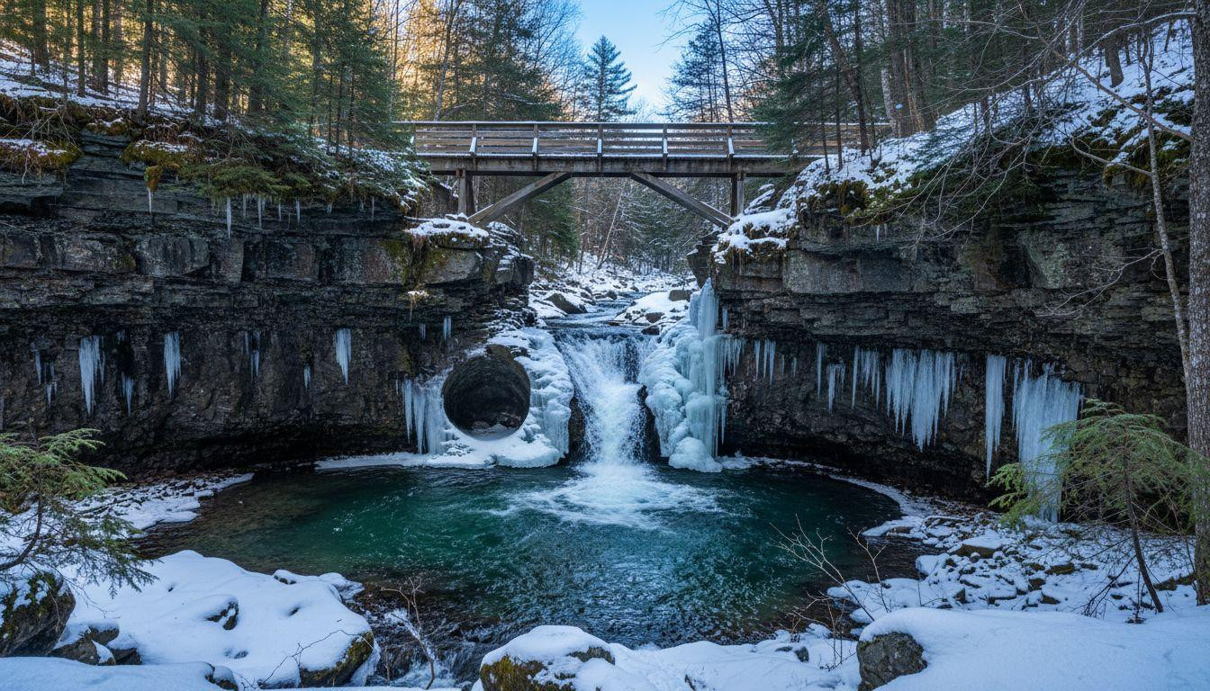 This Vermont gorge carved 460 million years into a 30 minute winter walk