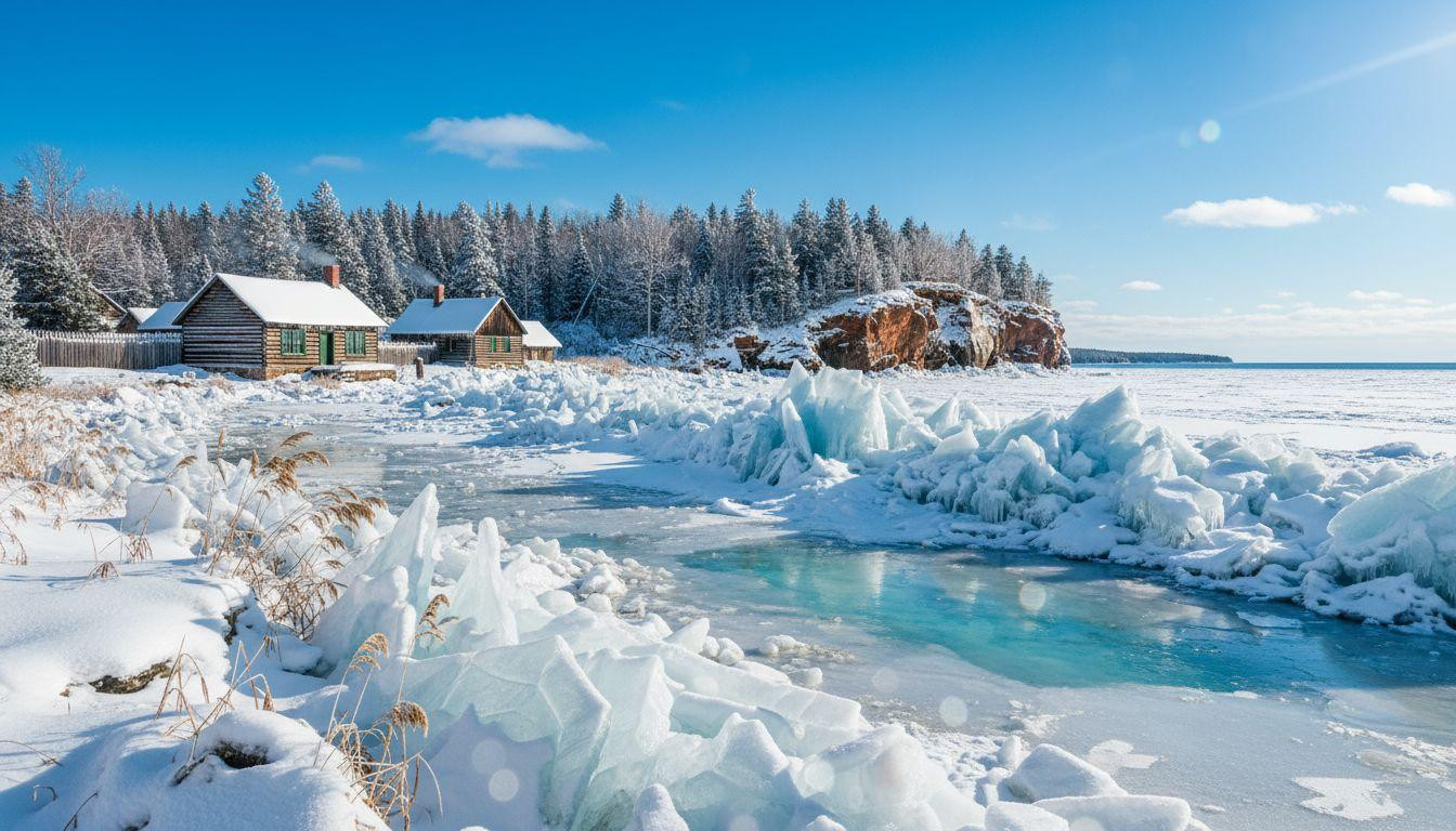 Forget Mackinac where ferries close November and Copper Harbor keeps mining frontier roads open all winter