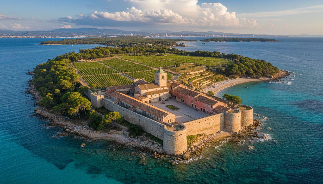 Forget Cannes where cruise ships dock and this monastery island makes wine in 5th century silence