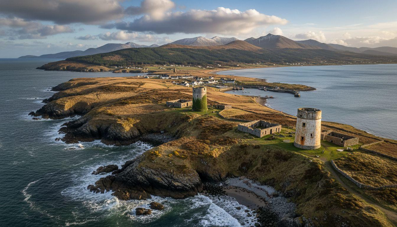This island hides British towers where 200 residents guard Atlantic military silence