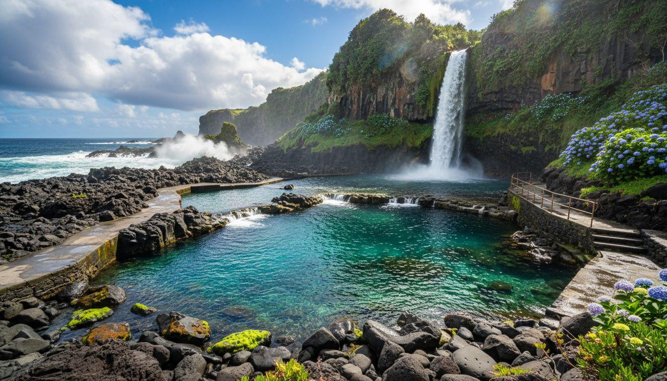 This tiny island hides 17 natural pools where waterfalls crash into turquoise volcanic basins