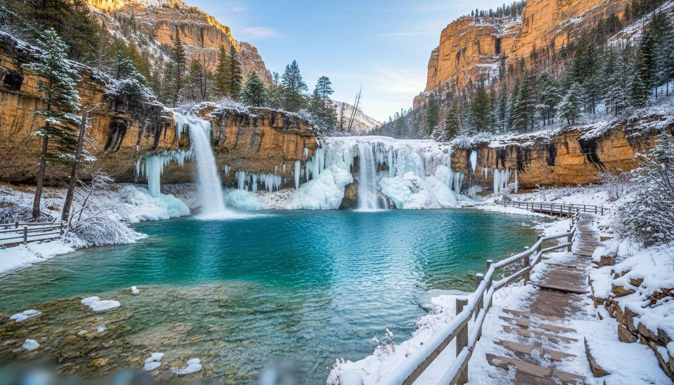 Better than Maroon Bells where shuttles cost and Hanging Lake keeps travertine terraces empty for