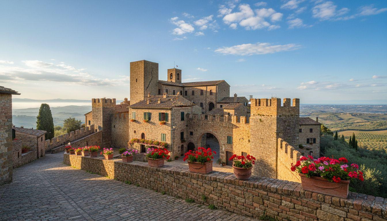 Forget San Gimignano where towers cost and Capalbio keeps double medieval walls free for walks