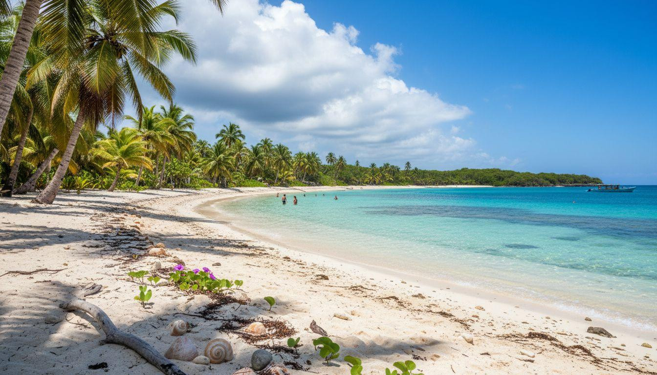 This Caribbean sandbar stays waist deep 10 minutes from Samaná port