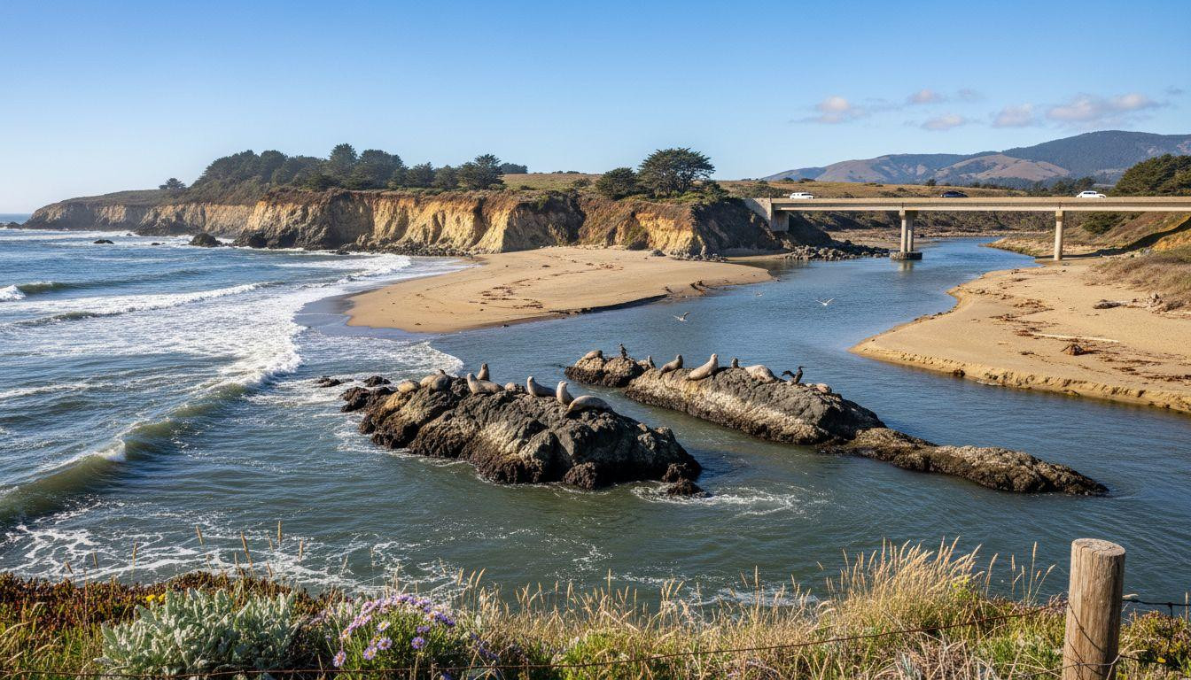 This California river mouth hides 200 seals in December fog 90 minutes from San Francisco
