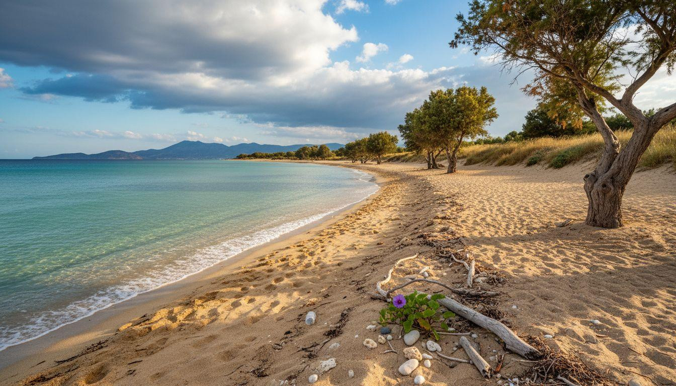 Better than Mykonos where beach clubs cost and Naxos keeps 2.5 mile shores empty for free