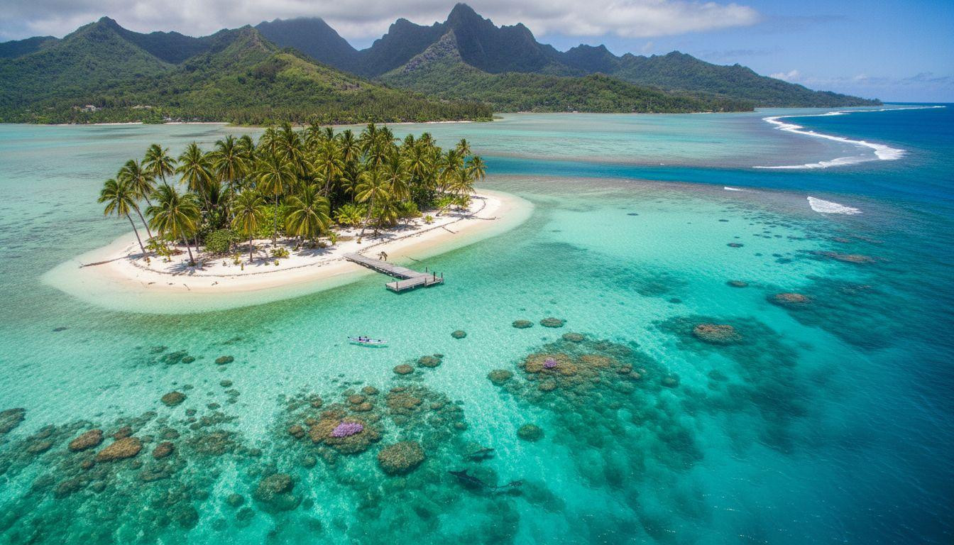 This Moorea lagoon glows emerald for 3 hours when sun hits plankton at noon