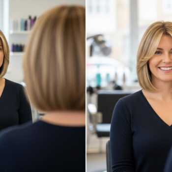 Face-framing layers lift cheekbones through 3 cutting zones stylists use for oval illusion