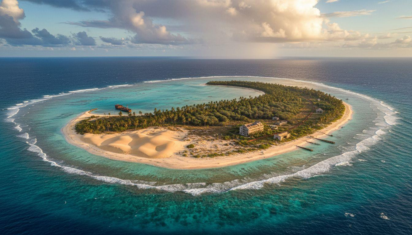 This French island receives 200 visitors a year where ruins crumble under ancient palms