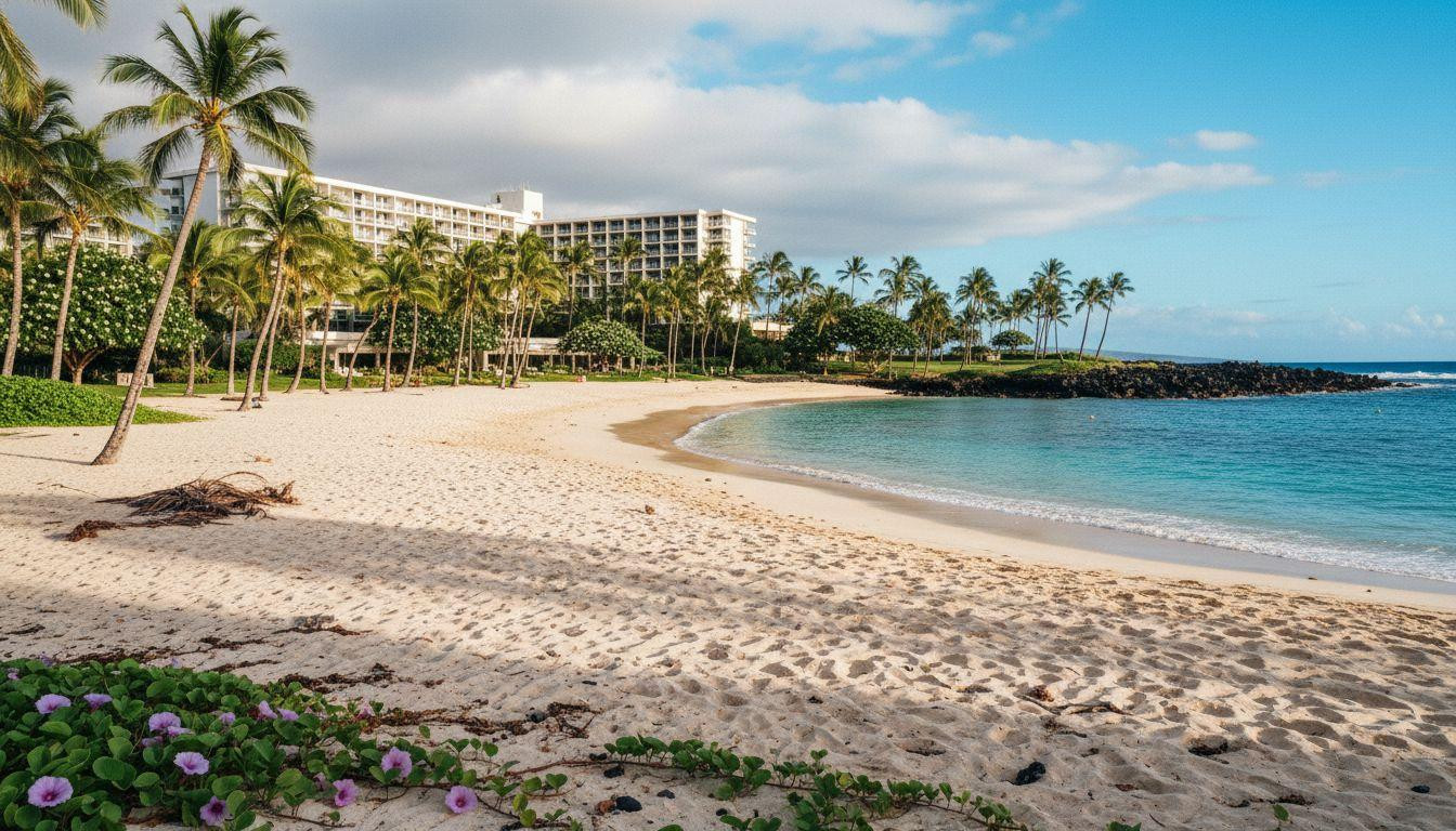 9 zones where 40 parking spots guard white coral sand behind resort gates