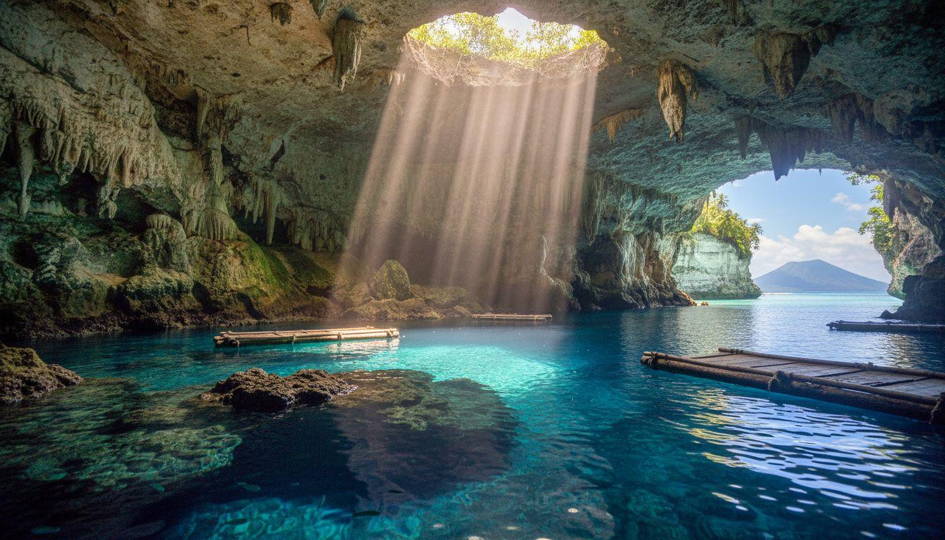 This Fiji cave glows blue when you swim through an underwater passage