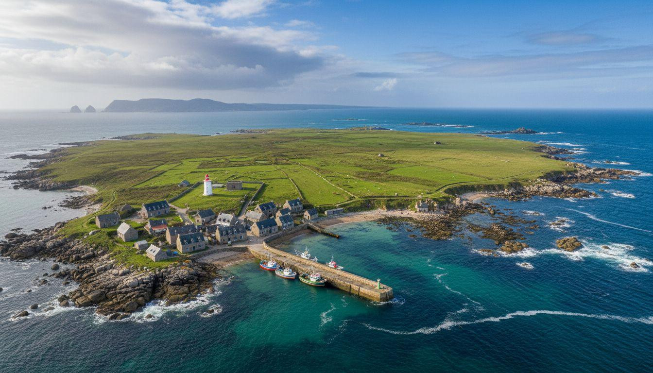 This French island farms seaweed on flat Atlantic meadows where 162 locals outlast storms